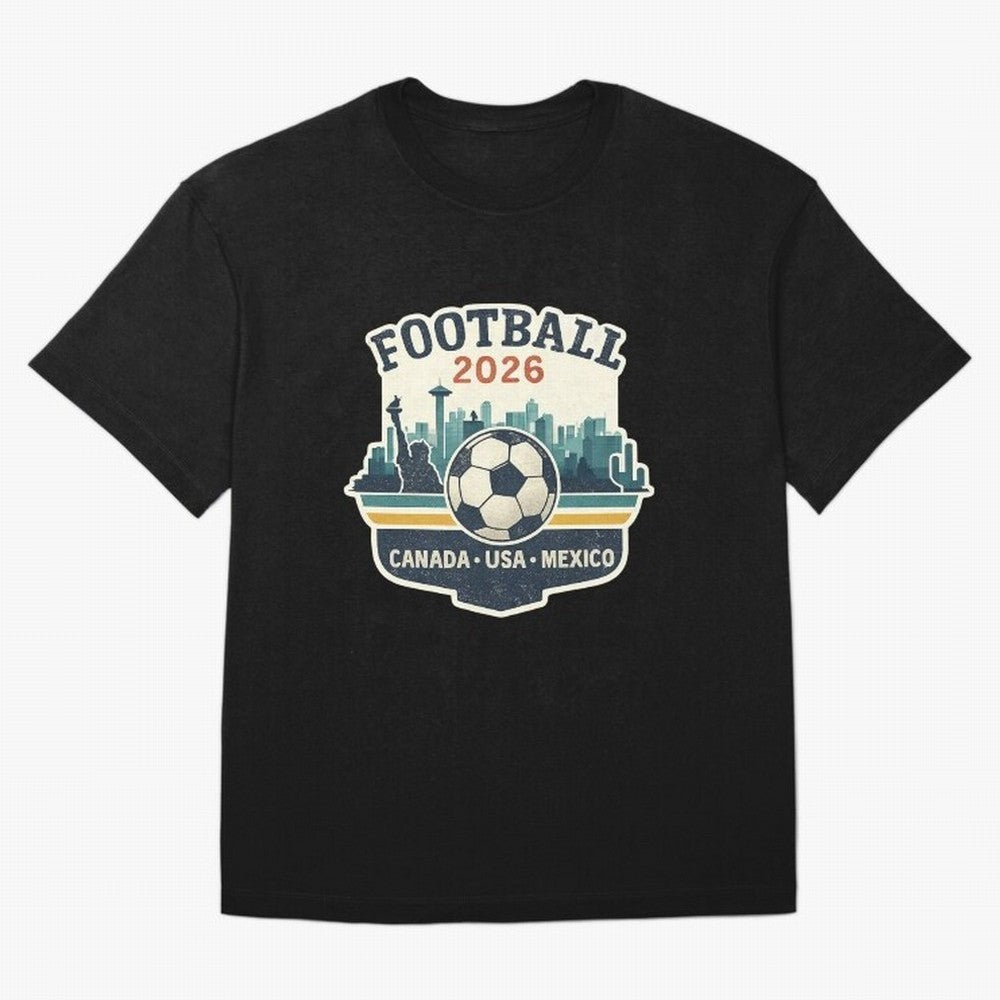 Football 2026 ¨C One World One Goal Classic T-Shirt Show Championship Spirit for FIFA World Cup 2026 for Fans of Mbappe and Neymar and Brazil, Portugal and Argentina, Bringing Classic Soccer Heritage, Championship Pressure, Fan Loyalty and