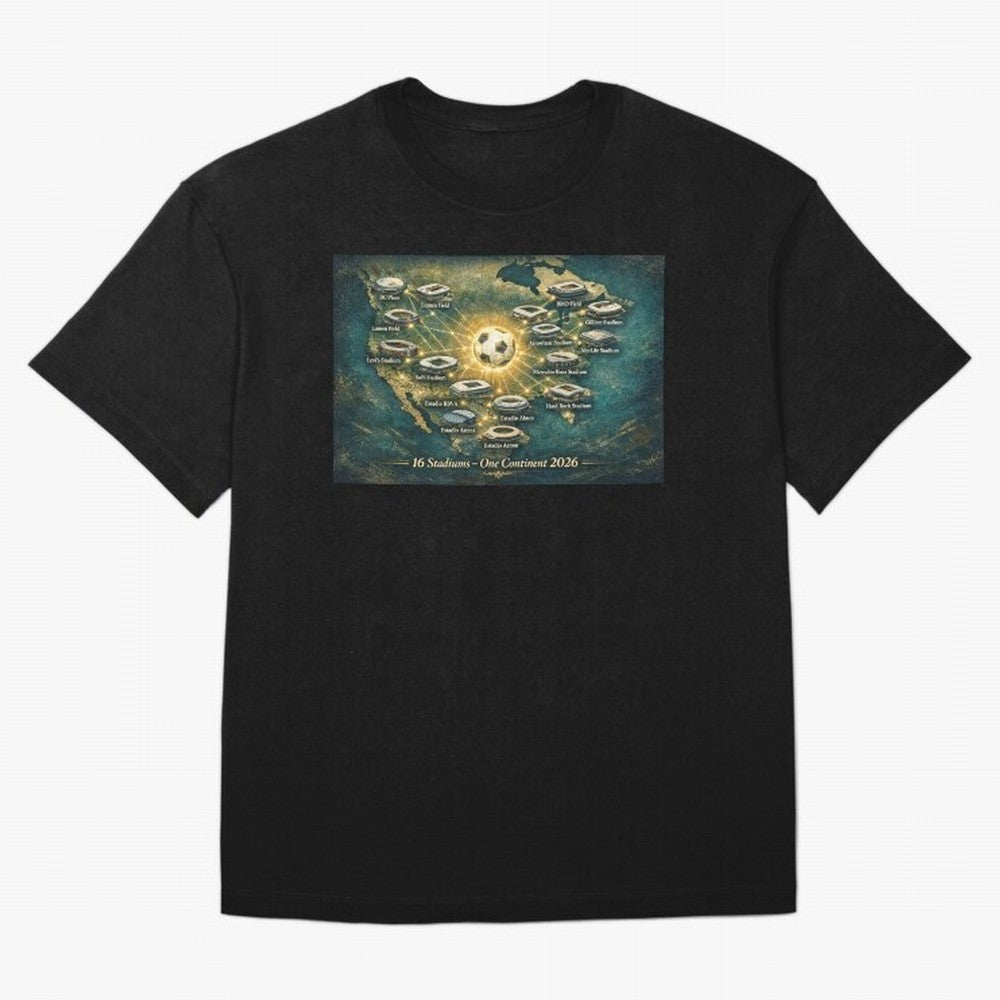 2026 Stadiums Across North America World Cup Classic T-Shirt Celebrate Soccer Greatness during Match Day Hype around FIFA World Cup 2026 USA Canada Mexico, Messi, Neymar and Mbappe, Brazil, Portugal and Argentina, Classic Soccer Heritage,