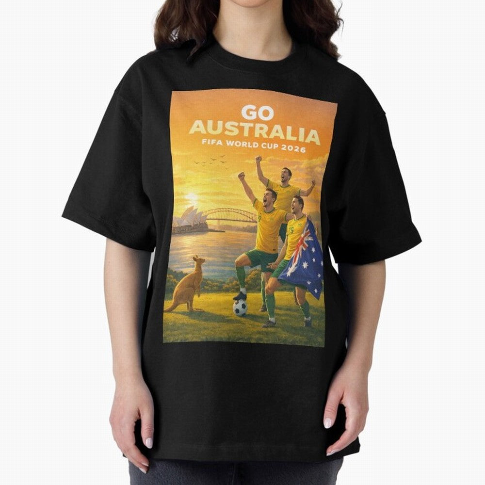 Australia Socceroos FIFA World Cup 2026 Sydney Football Australia Kangaroos Classic T-Shirt Carry FIFA World Cup 2026 Group Stage Capturing Mbappe and Neymar, France and Portugal Energy, Retro Football Energy, Iconic Rivalries, Trophy Chase Drama
