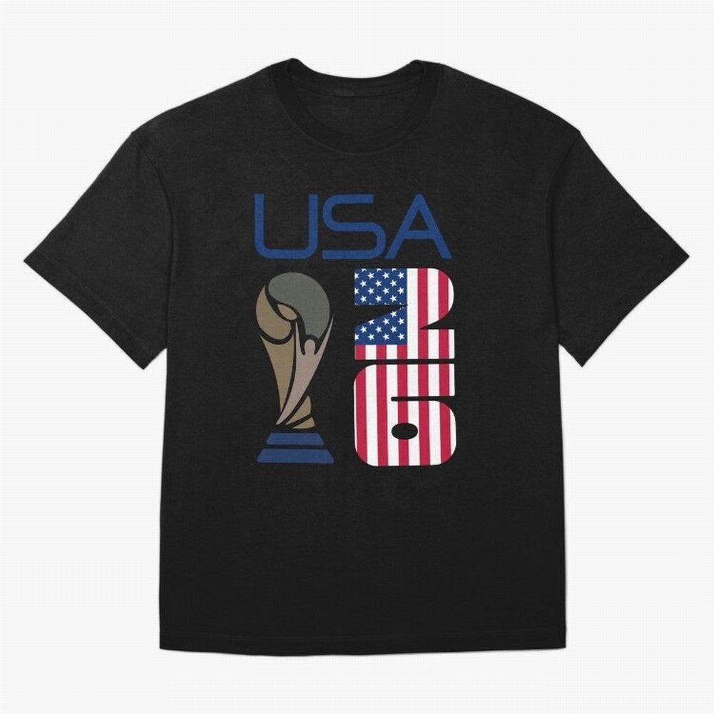 USA 2026 Soccer World Cup Trophy American Flag Design Classic T-Shirt Celebrate Soccer Greatness during FIFA World Cup 2026 Group Stage Spirit, Built around Brazil, Portugal and Argentina, Messi, CR7 and Mbappe, Football History, Final Match