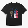 USA 2026 Soccer World Cup Trophy American Flag Design Classic T-Shirt Celebrate Soccer Greatness during FIFA World Cup 2026 Group Stage Spirit, Built around Brazil, Portugal and Argentina, Messi, CR7 and Mbappe, Football History, Final Match