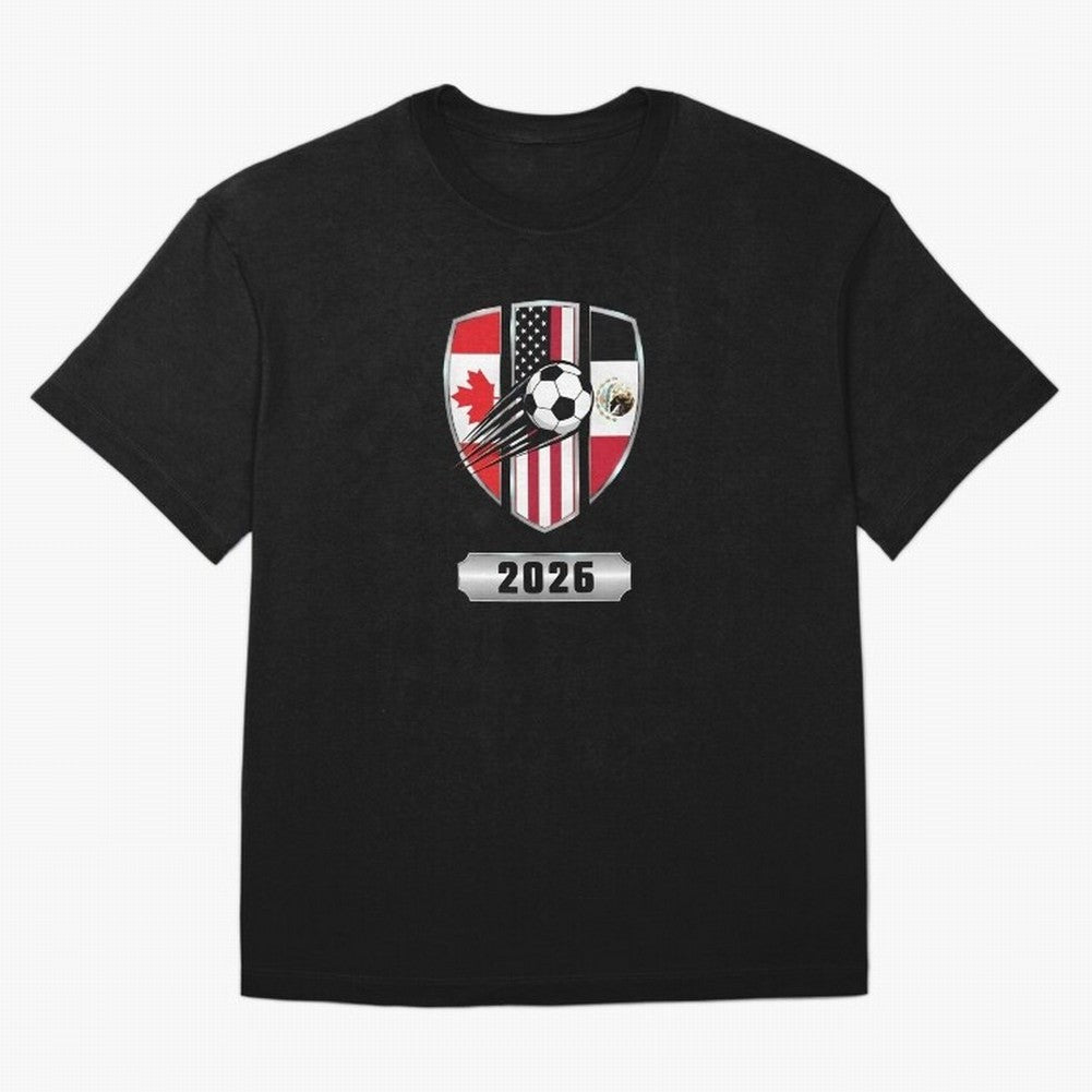 North United America Shield 2026 Cup T-Shirt_82794382 Classic T-Shirt Wear the Spirit of FIFA World Cup 2026 Spirit, Celebrating Portugal, Spain and Germany, Cristiano Ronaldo, Haaland and CR7, Tournament Hype, Historic Matchups, Family Viewing