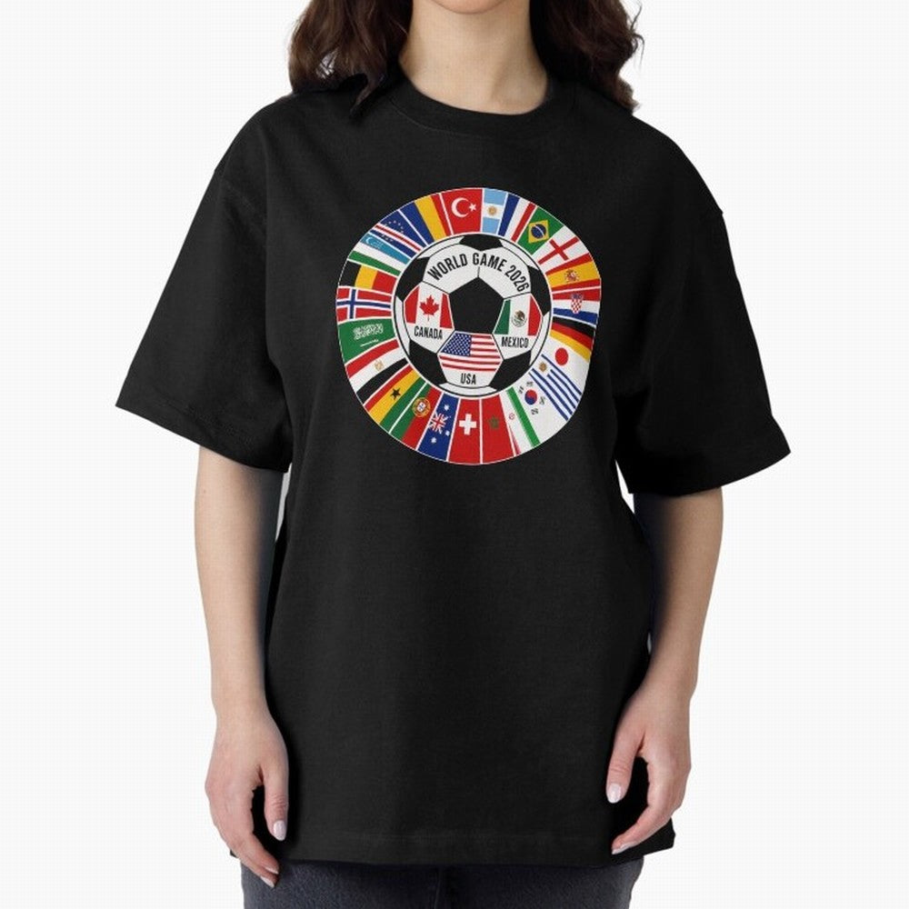 2026 Soccer Cup, Football World Tournament Classic T-Shirt Treasure FIFA World Cup 2026 Group Stage Featuring Haaland, Brazil Energy, Vintage Soccer Flavor, Modern Football Stars, National Flags and Final Night Emotion; Made for Die Hard