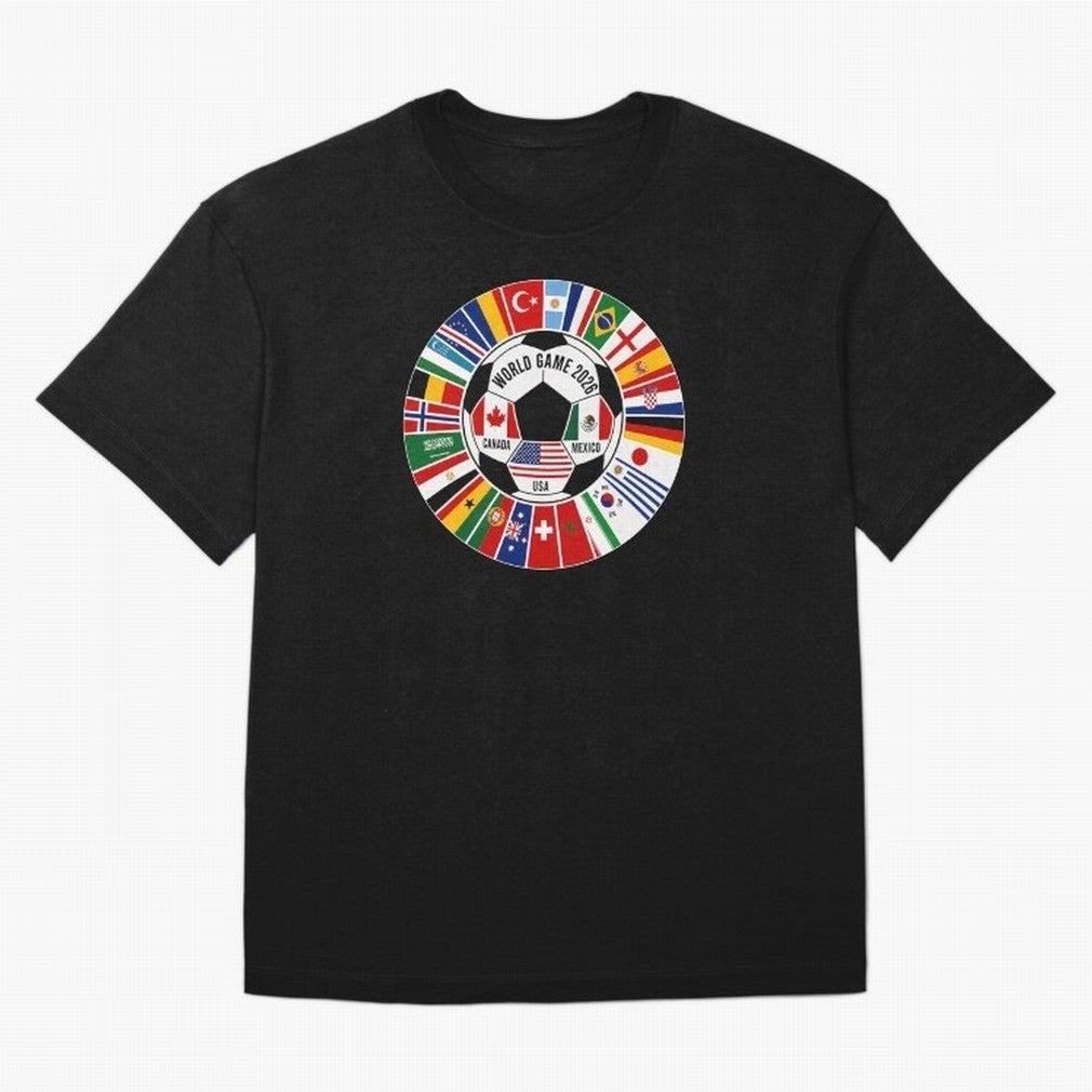 2026 Soccer Cup, Football World Tournament Classic T-Shirt Treasure FIFA World Cup 2026 Group Stage Featuring Haaland, Brazil Energy, Vintage Soccer Flavor, Modern Football Stars, National Flags and Final Night Emotion; Made for Die Hard
