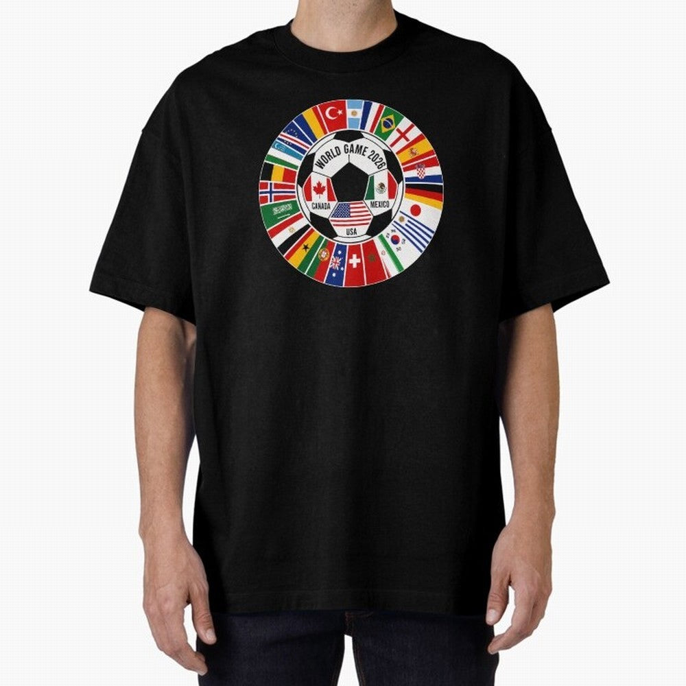 2026 Soccer Cup, Football World Tournament Classic T-Shirt Treasure FIFA World Cup 2026 Group Stage Featuring Haaland, Brazil Energy, Vintage Soccer Flavor, Modern Football Stars, National Flags and Final Night Emotion; Made for Die Hard