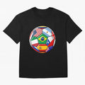 Soccer with various flags Classic T-Shirt Show Your Tournament Heart for Match Day Hype around FIFA World Cup 2026, Messi, Germany, Fan Favorite Moments, National Team Passion, Big Match Drama and Soccer History; Ideal for Passionate Fans Who Love