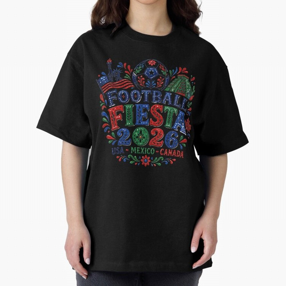 Football Fiesta 2026 USA Mexico Canada Soccer Art Classic T-Shirt Support Your Favorite Stars during FIFA World Cup 2026 for Fans of Mbappe and Neymar and France and Portugal, Bringing Soccer Culture, Superstar Moments, National Team Dreams and