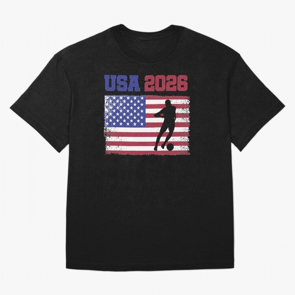 USA Soccer Fan 2026 United States American Flag Classic T-Shirt Upgrade Match Day Hype around FIFA World Cup 2026 USA Canada Mexico, CR7, Brazil, Portugal and Argentina, Worldwide Fan Energy, Dramatic Goals, Stadium Lights and Championship