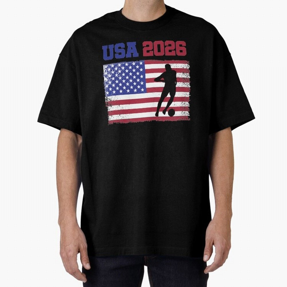 USA Soccer Fan 2026 United States American Flag Classic T-Shirt Upgrade Match Day Hype around FIFA World Cup 2026 USA Canada Mexico, CR7, Brazil, Portugal and Argentina, Worldwide Fan Energy, Dramatic Goals, Stadium Lights and Championship