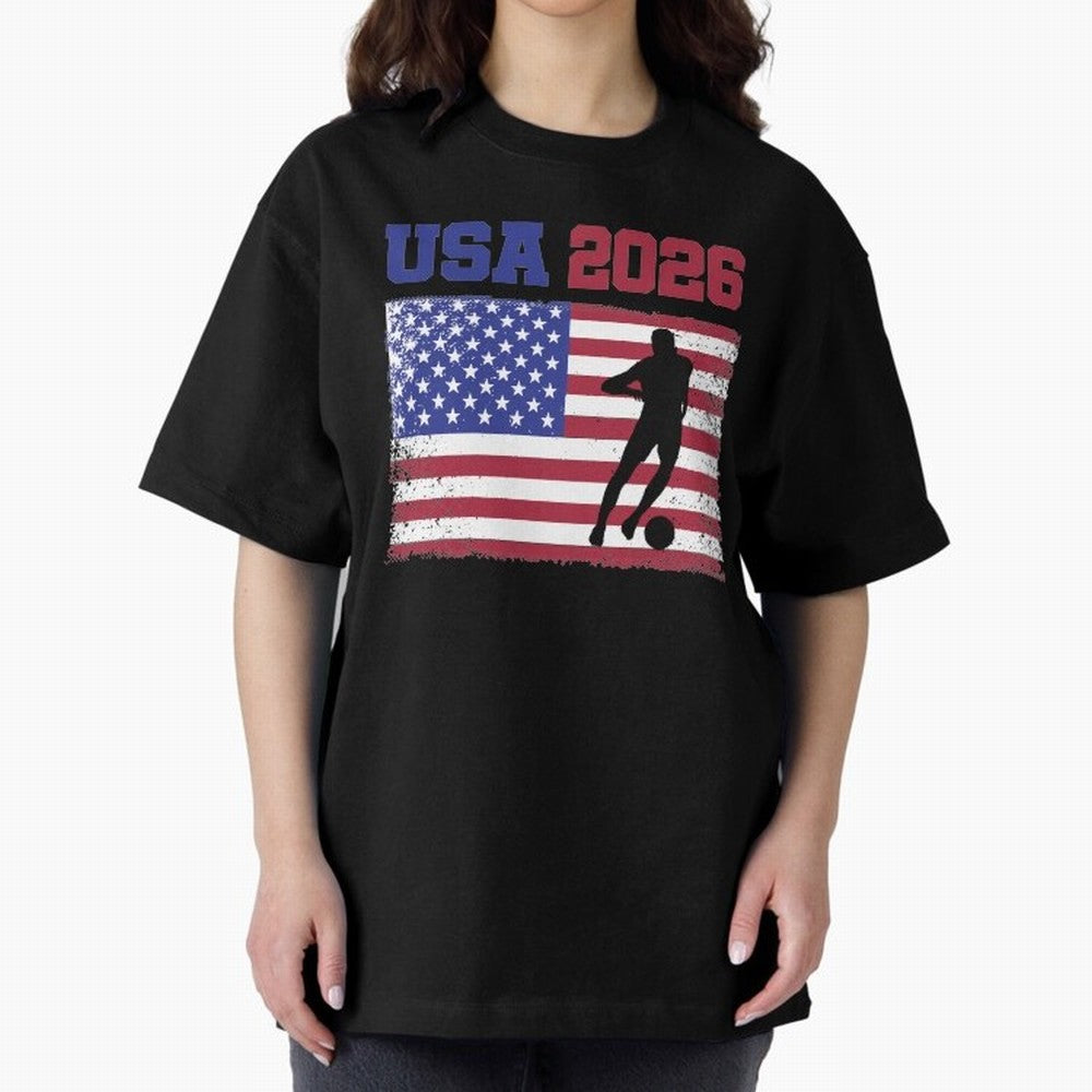 USA Soccer Fan 2026 United States American Flag Classic T-Shirt Upgrade Match Day Hype around FIFA World Cup 2026 USA Canada Mexico, CR7, Brazil, Portugal and Argentina, Worldwide Fan Energy, Dramatic Goals, Stadium Lights and Championship