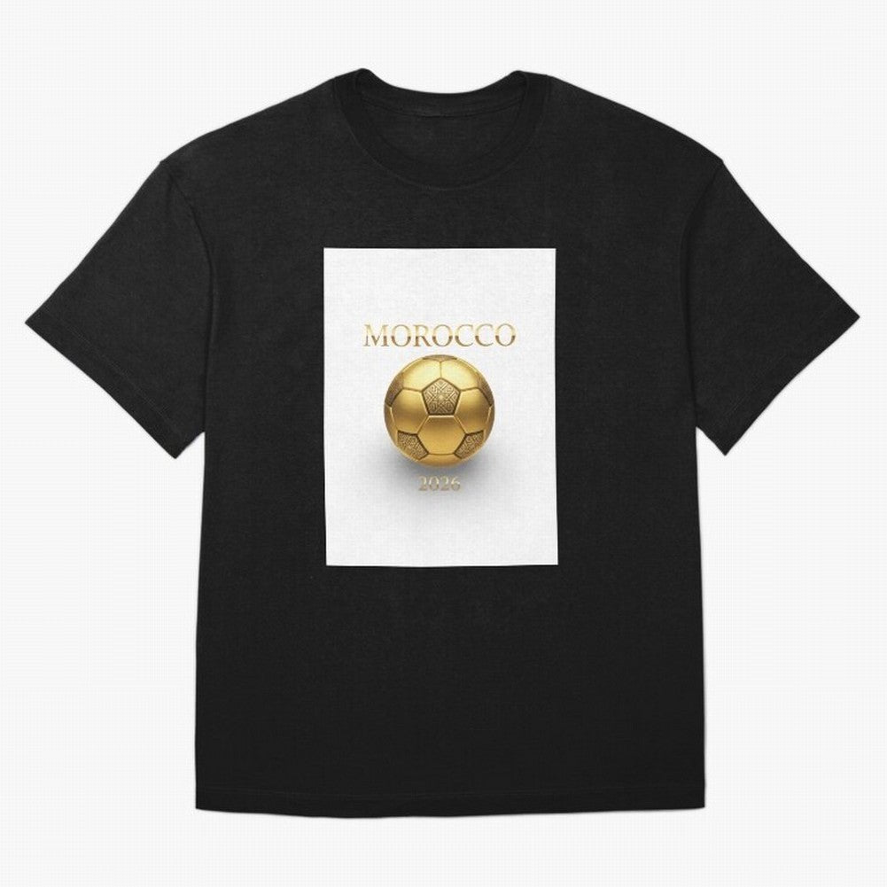 Copy of Morocco 2026 World Cup - Traditional Zellige Football Design Classic T-Shirt Join Supporters Worldwide for FIFA World Cup 2026 Group Stage Spirit, Capturing Portugal, Spain and Germany, Messi and Cristiano Ronaldo, Stadium Chants, National