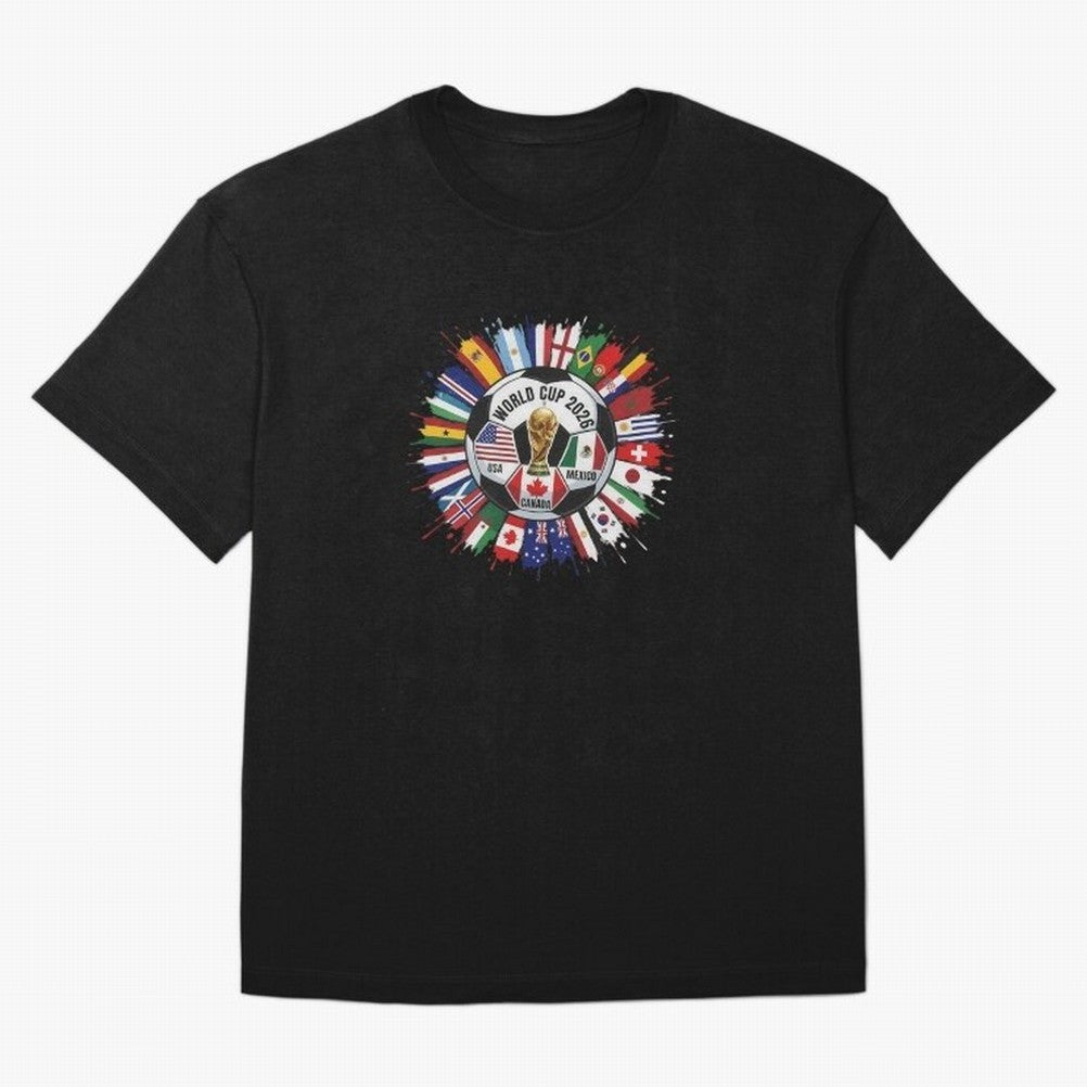 World Cup 2026 Kids, USA Mexico Canada Host Countries, International Football Flags Top, Gameday Soccer Apparel, Soccer Fan Youth Classic T-Shirt Celebrate Supporters United by Global Football Passion for FIFA World Cup 2026, Connected to Messi,