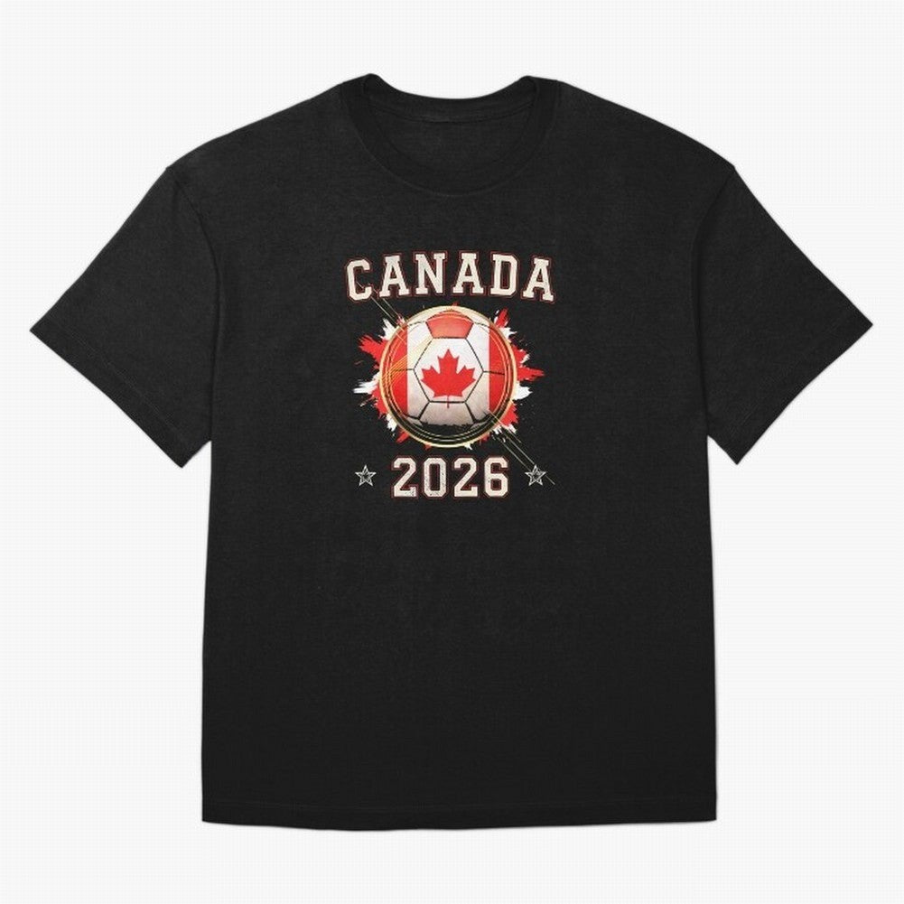 Front Print Canada Soccer World Cup 2026 - Canadian Fan Gift T-Shirt_84561562 Classic T-Shirt Bring Trophy Dreams to Global Football Passion for FIFA World Cup 2026, with CR7 and Messi, England, Retro Football Energy, Iconic Rivalries, Trophy Chase