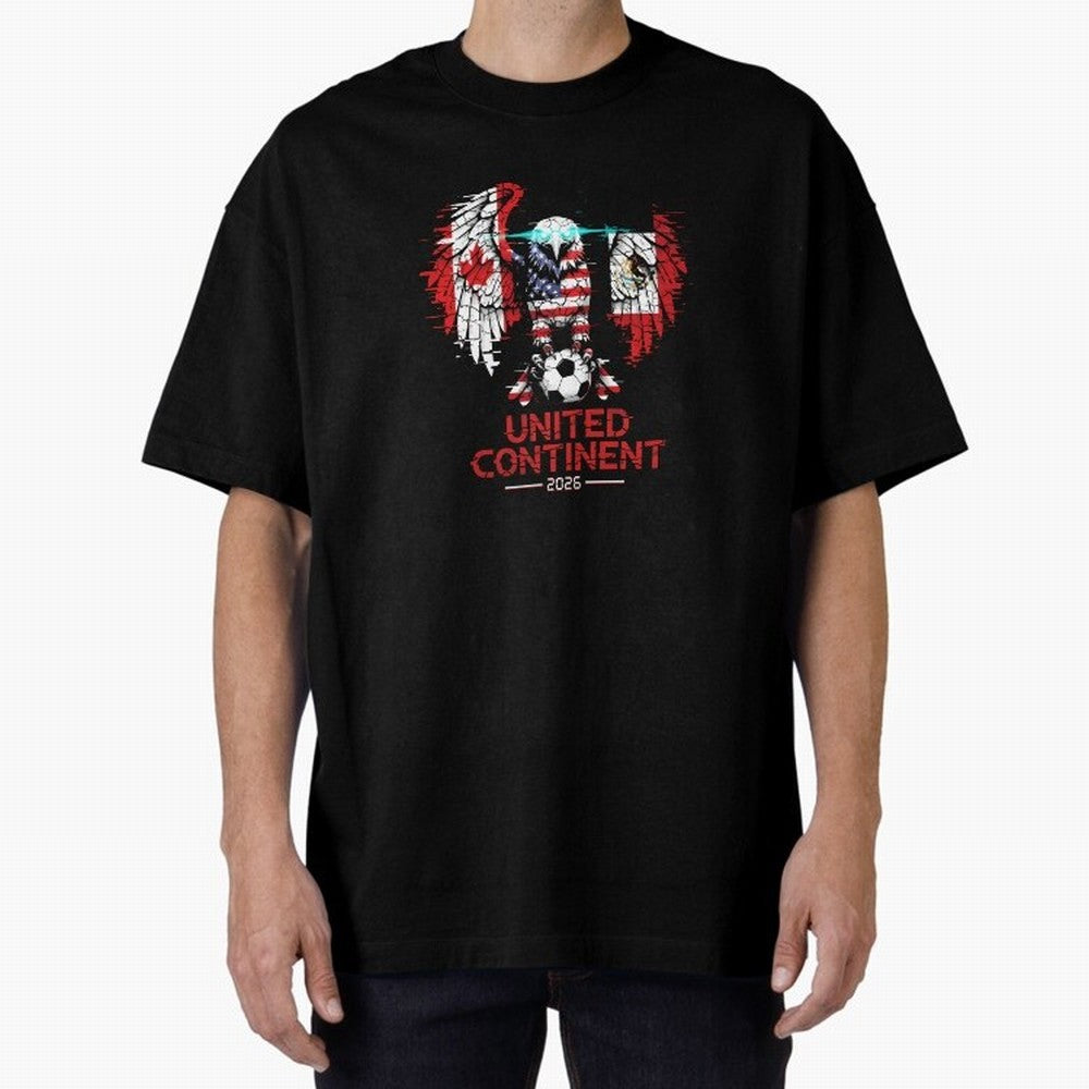 Glitched North America Eagle World Cup Soccer 2026 T-Shirt_83958408 Classic T-Shirt Upgrade FIFA World Cup 2026 Celebrating Neymar, France Energy, Game Day Rituals, Football Legends, Country Pride and the Road to the Final; Made for Collectors Who
