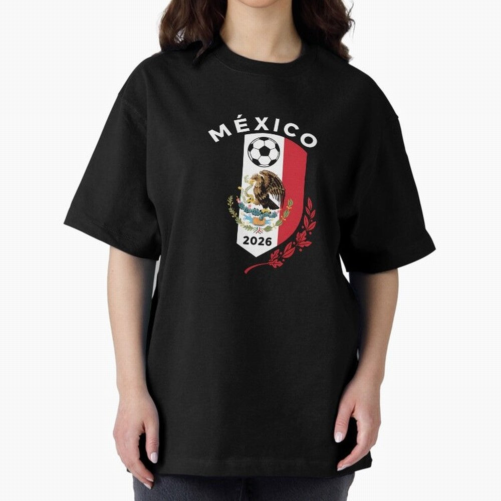 Mexico Emblem World Cup Soccer 2026 Football Crew T-Shirt_83050167 Classic T-Shirt Get Ready for the FIFA World Cup 2026 Group Stage Journey through Cristiano Ronaldo Highlights, France Pride, Worldwide Fan Energy, Dramatic Goals, Stadium Lights