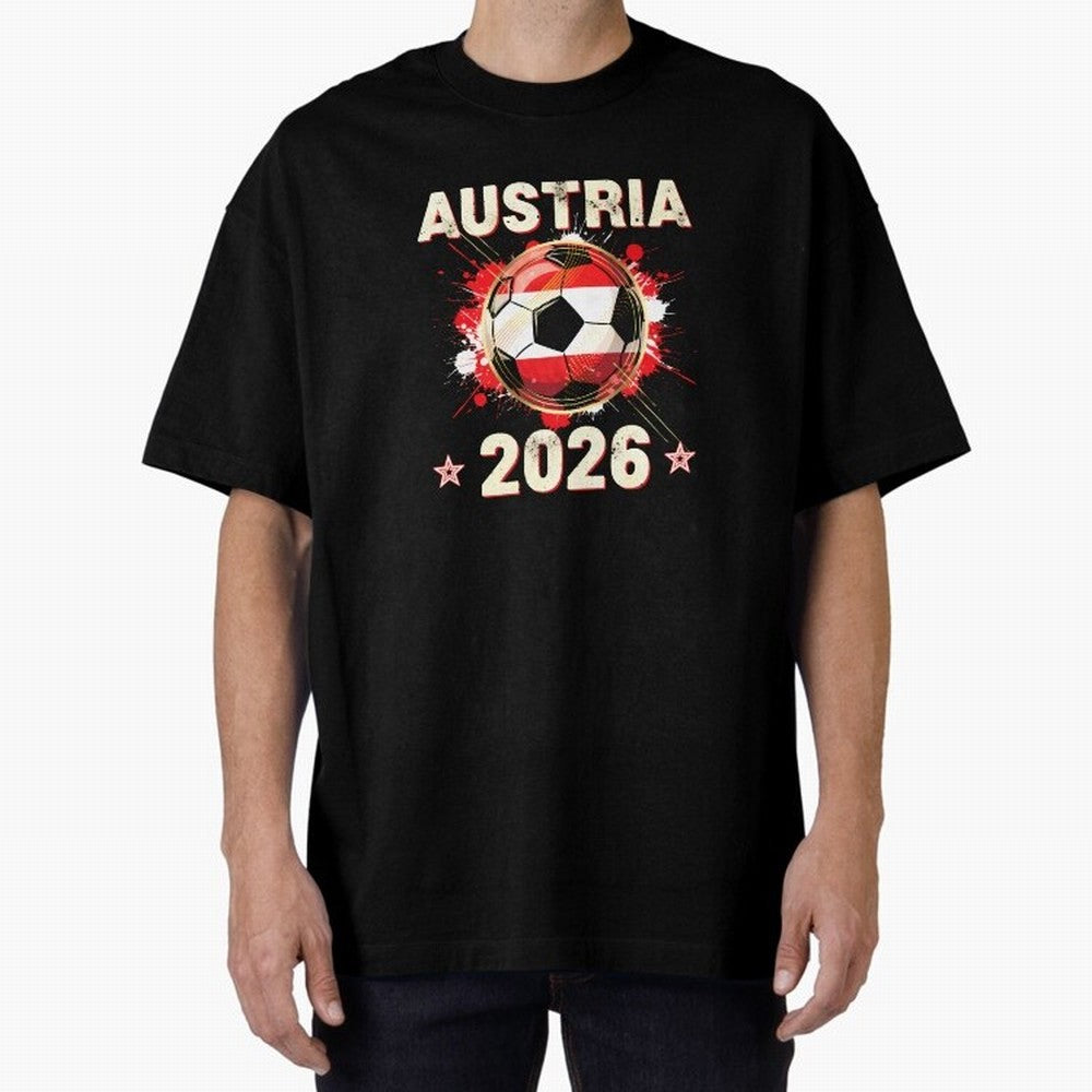 World Cup 2026 Austria Soccer Ball North America - Austrian Fan Gift T-Shirt_85028223 Classic T-Shirt Keep the Legacy of FIFA World Cup 2026 Group Stage Spirit, Driven by Netherlands, CR7 and Messi, Championship Spirit, Famous Goals, Roaring Crowds