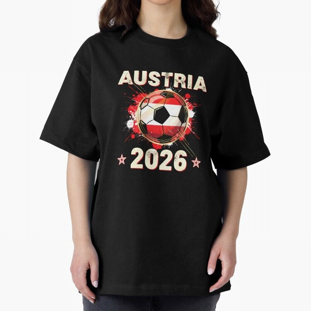 World Cup 2026 Austria Soccer Ball North America - Austrian Fan Gift T-Shirt_85028223 Classic T-Shirt Keep the Legacy of FIFA World Cup 2026 Group Stage Spirit, Driven by Netherlands, CR7 and Messi, Championship Spirit, Famous Goals, Roaring Crowds
