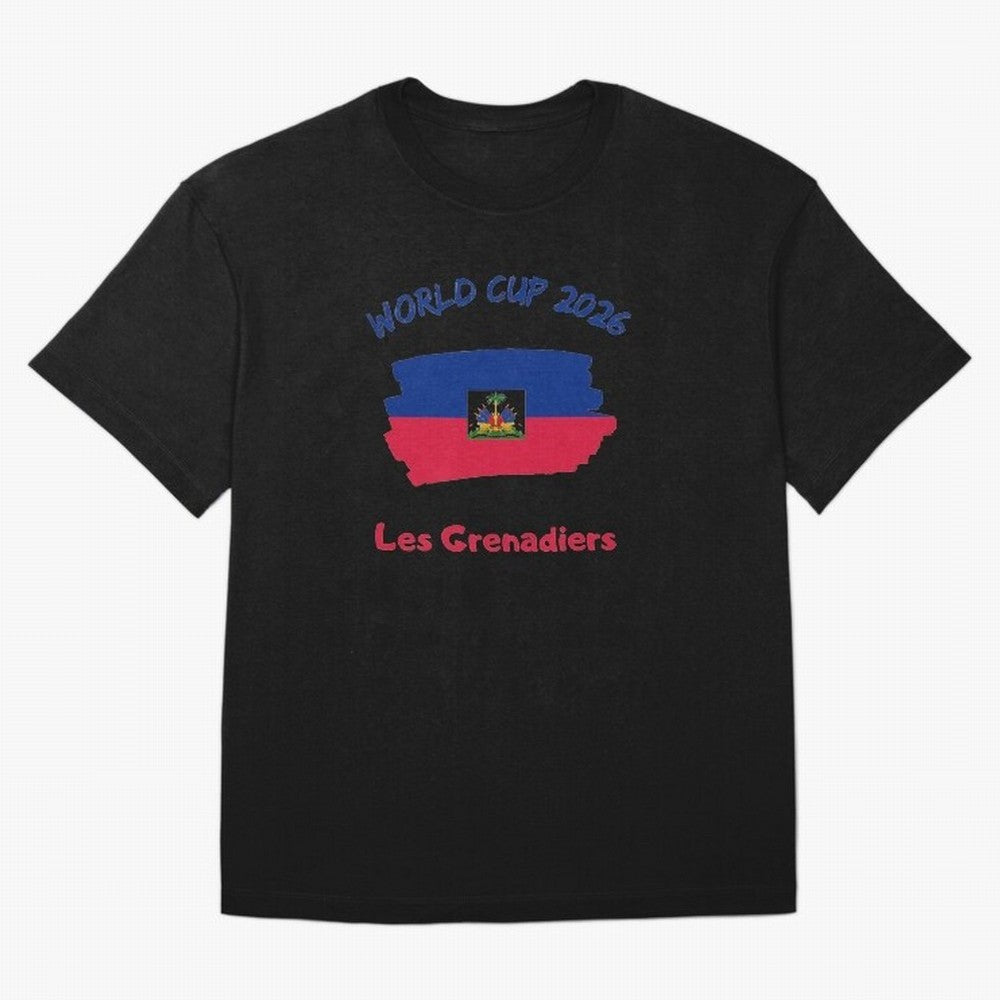 Haiti Football Fan Haitian Soccer Supporter National Team Pride Caribbean 2026 T-Shirt_90544900 Classic T-Shirt Follow FIFA World Cup 2026 Group Stage Spirit, Celebrating Germany, Neymar, Soccer Culture, Superstar Moments, National Team Dreams and