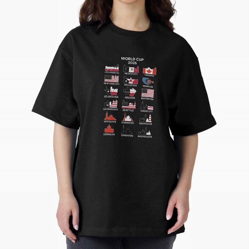 World Cup 2026 Host Cities T-Shirt_84292126 Classic T-Shirt Stand Out with Spirit from the FIFA World Cup 2026 Journey through Haaland Highlights, France Pride, Champion Mindset, Group Stage Buzz, Knockout Tension and Passionate Fan Culture; Great