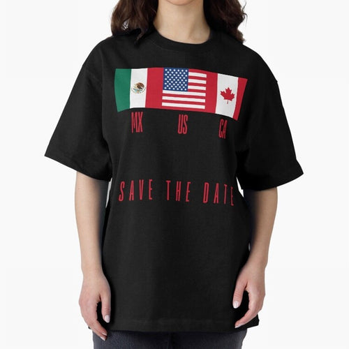 2026 World Cup Opening & Final ¨C Azteca Stadium Mexico & MetLife Stadium USA ¨C Football Design with Mexican, Canadian & US Flags Classic T-Shirt Celebrate Supporters United by Match Day Hype around FIFA World Cup 2026, Mbappe, Argentina, Soccer