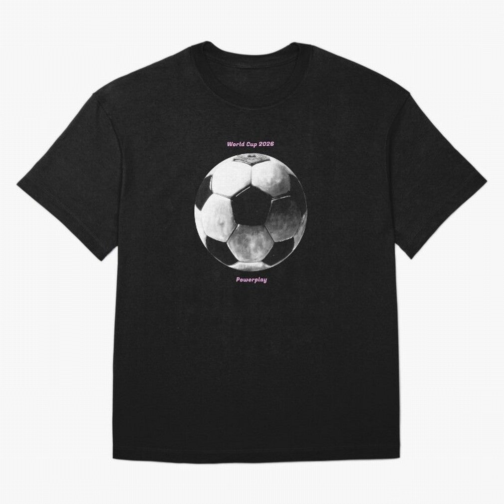 Powerplay World Cup 2026 Classic T-Shirt Carry National Pride through FIFA World Cup 2026 USA Canada Mexico Spirit, Capturing Brazil, CR7, Championship Spirit, Famous Goals, Roaring Crowds and International Football Unity; Ideal for Fans Who Follow