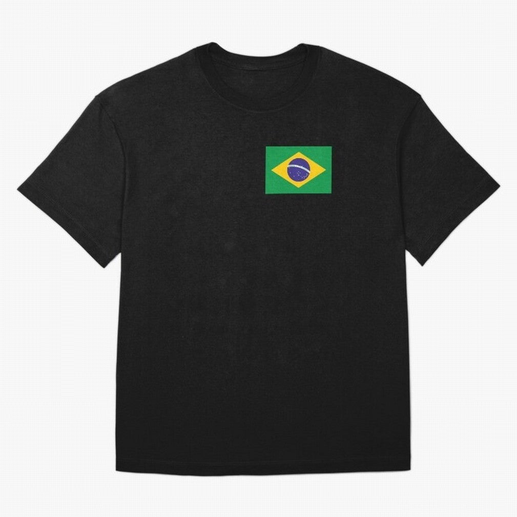Brazil Flag Classic T-Shirt Spotlight Global Football Passion for FIFA World Cup 2026 USA Canada Mexico, Connected to Mbappe, England and Germany, Tournament Hype, Historic Matchups, Family Viewing Parties and Global Sports Pride; Ideal for