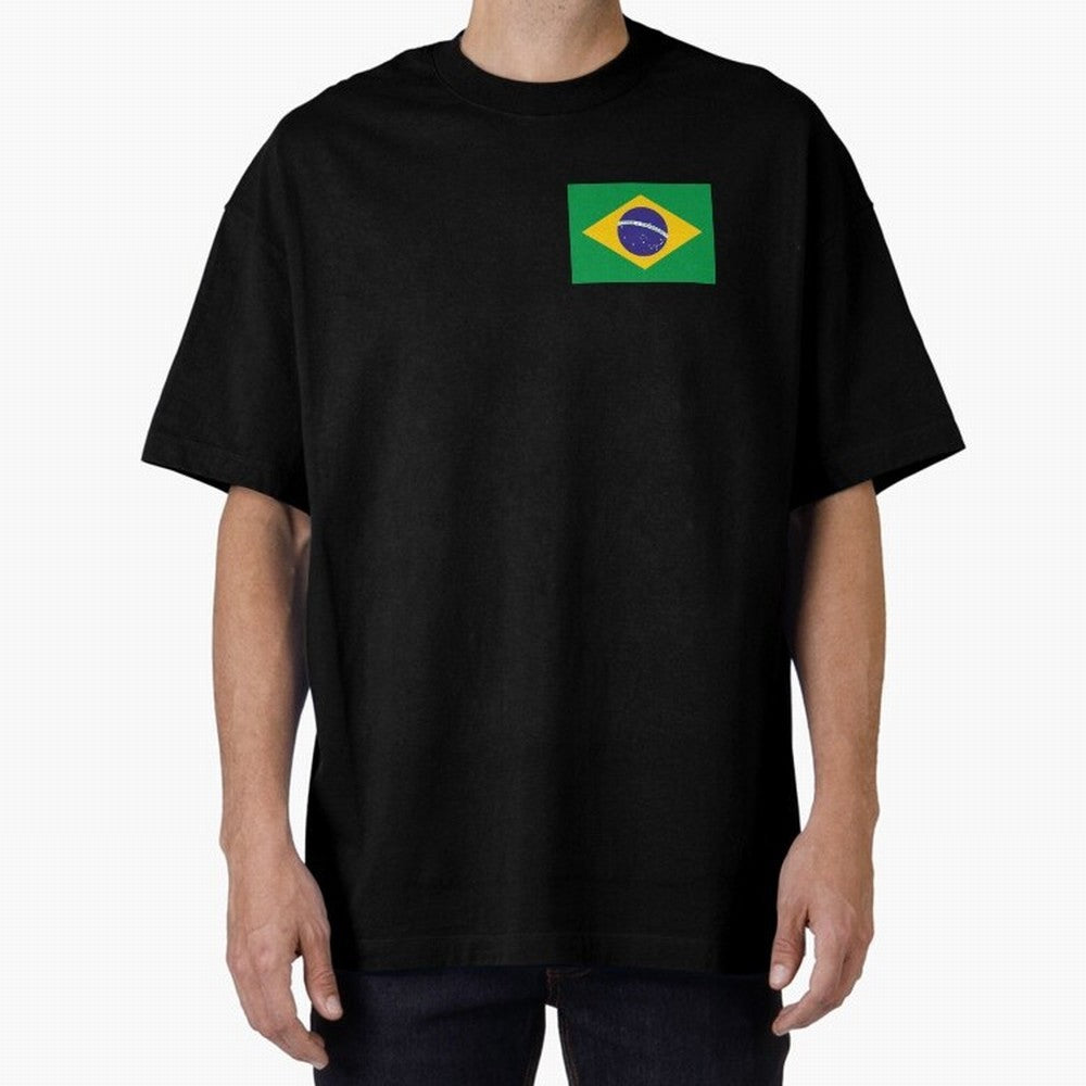 Brazil Flag Classic T-Shirt Spotlight Global Football Passion for FIFA World Cup 2026 USA Canada Mexico, Connected to Mbappe, England and Germany, Tournament Hype, Historic Matchups, Family Viewing Parties and Global Sports Pride; Ideal for