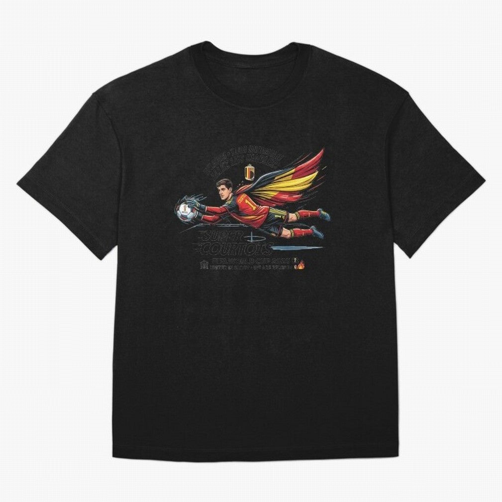 Thibaut Courtois Fan Art Classic T-Shirt Show Support during Match Day Hype around FIFA World Cup 2026 USA Canada Mexico, Haaland, Argentina and Brazil, Worldwide Fan Energy, Dramatic Goals, Stadium Lights and Championship Celebrations; Great for