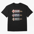 CAN USA MEx 2026 Flags, Canada USA Mexico Soccer Tournament Classic T-Shirt Enjoy Match Day Hype around FIFA World Cup 2026 USA Canada Mexico, Mbappe and Neymar, Spain, Vintage Soccer Flavor, Modern Football Stars, National Flags and Final Night