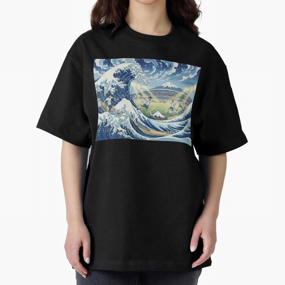 Soccer Players in Hokusai Waves Japan Classic T-Shirt Support Global Football Passion for FIFA World Cup 2026, Driven by CR7, England and Germany, Supporter Pride, Iconic Celebrations, Legendary Names and Global Match Day Energy; Created for Match