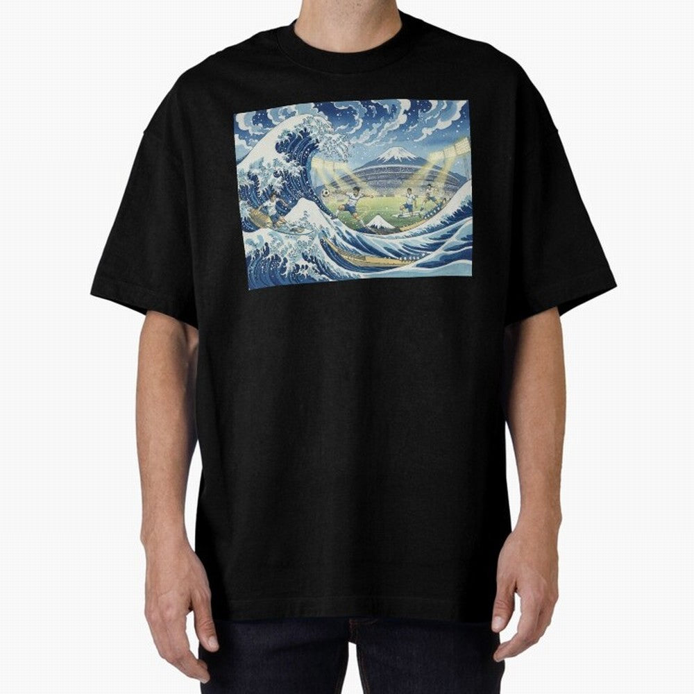 Soccer Players in Hokusai Waves Japan Classic T-Shirt Support Global Football Passion for FIFA World Cup 2026, Driven by CR7, England and Germany, Supporter Pride, Iconic Celebrations, Legendary Names and Global Match Day Energy; Created for Match