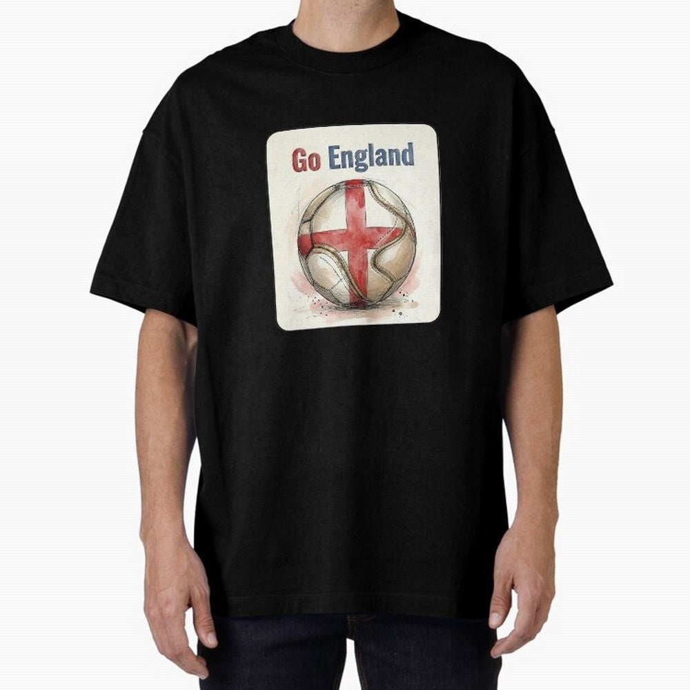Go England Soccer Ball Flag | English Football Fan Graphic Tee Classic T-Shirt Feel FIFA World Cup 2026 Group Stage for Fans of Mbappe and Neymar and Germany, Bringing Worldwide Fan Energy, Dramatic Goals, Stadium Lights and Championship