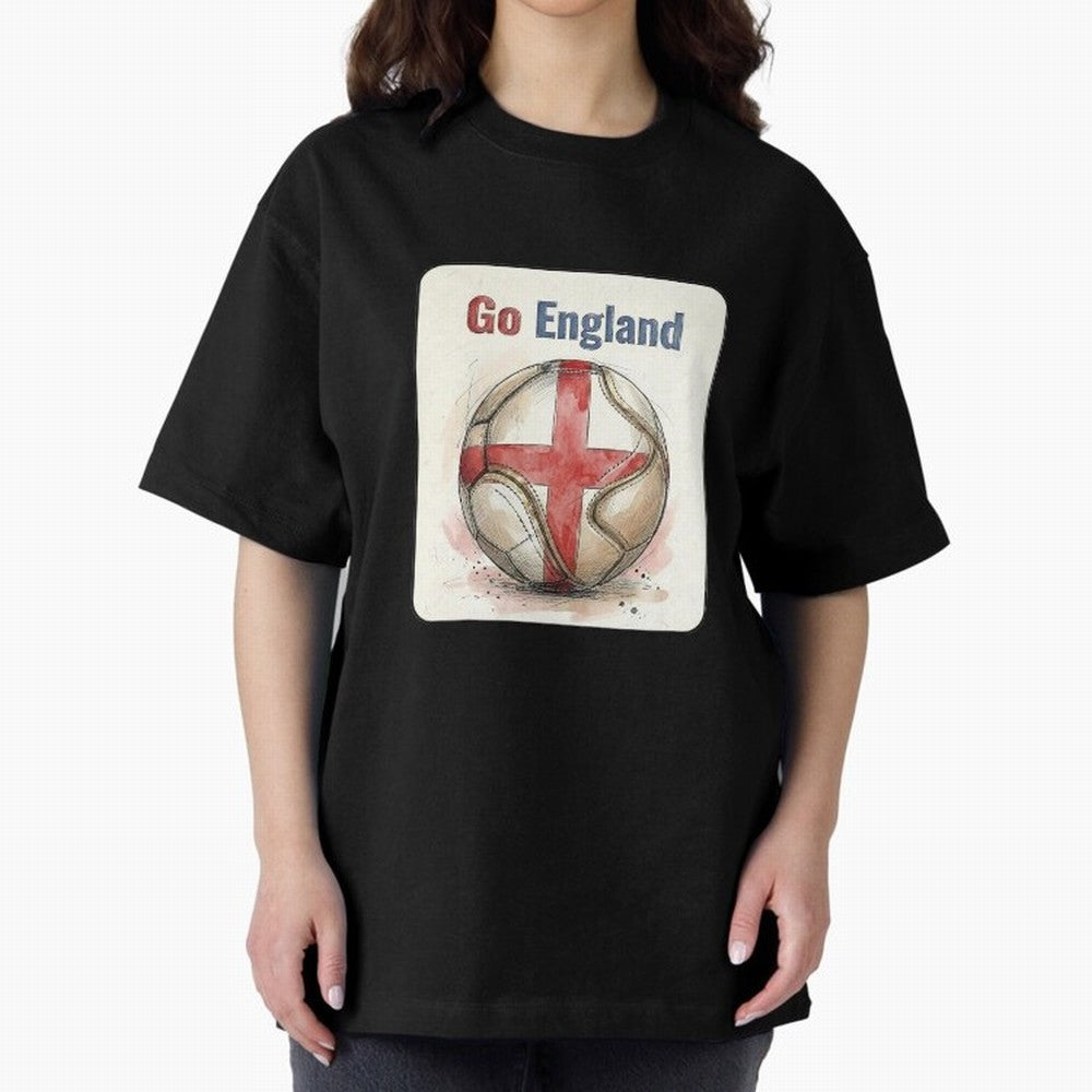 Go England Soccer Ball Flag | English Football Fan Graphic Tee Classic T-Shirt Feel FIFA World Cup 2026 Group Stage for Fans of Mbappe and Neymar and Germany, Bringing Worldwide Fan Energy, Dramatic Goals, Stadium Lights and Championship