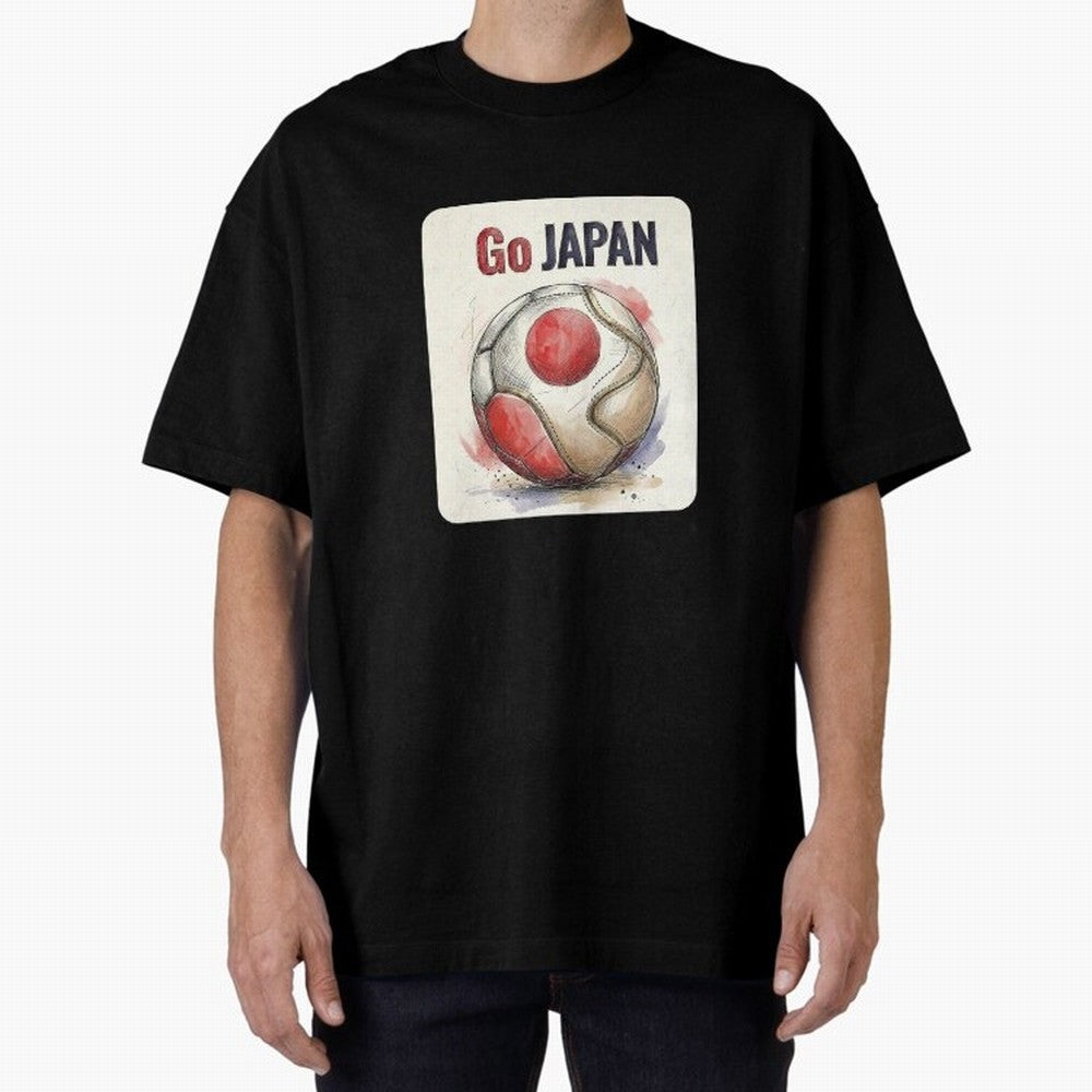 Go Japan Soccer Ball Flag | Japanese Football Fan Graphic Tee Classic T-Shirt Celebrate Classic Football Spirit in Global Football Passion for FIFA World Cup 2026 USA Canada Mexico, Featuring Messi and Cristiano Ronaldo, England, France and