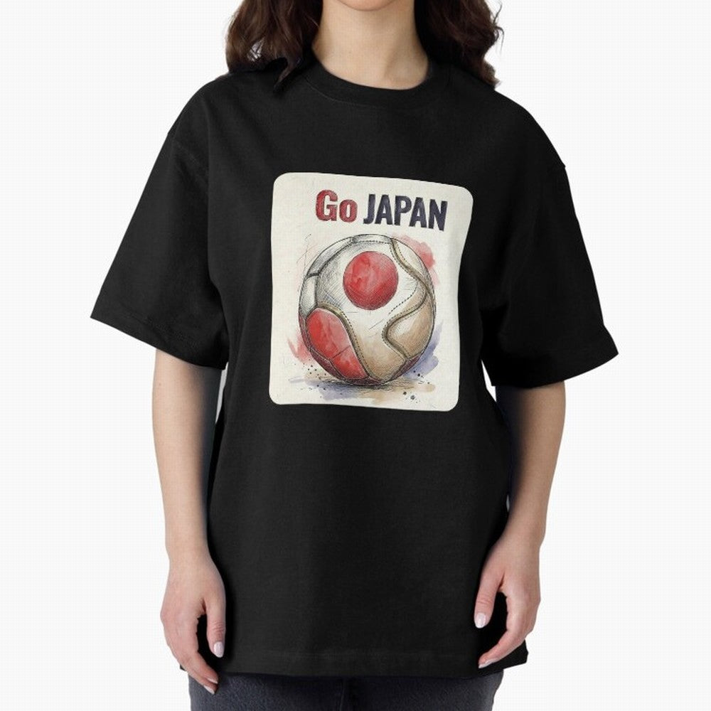 Go Japan Soccer Ball Flag | Japanese Football Fan Graphic Tee Classic T-Shirt Celebrate Classic Football Spirit in Global Football Passion for FIFA World Cup 2026 USA Canada Mexico, Featuring Messi and Cristiano Ronaldo, England, France and