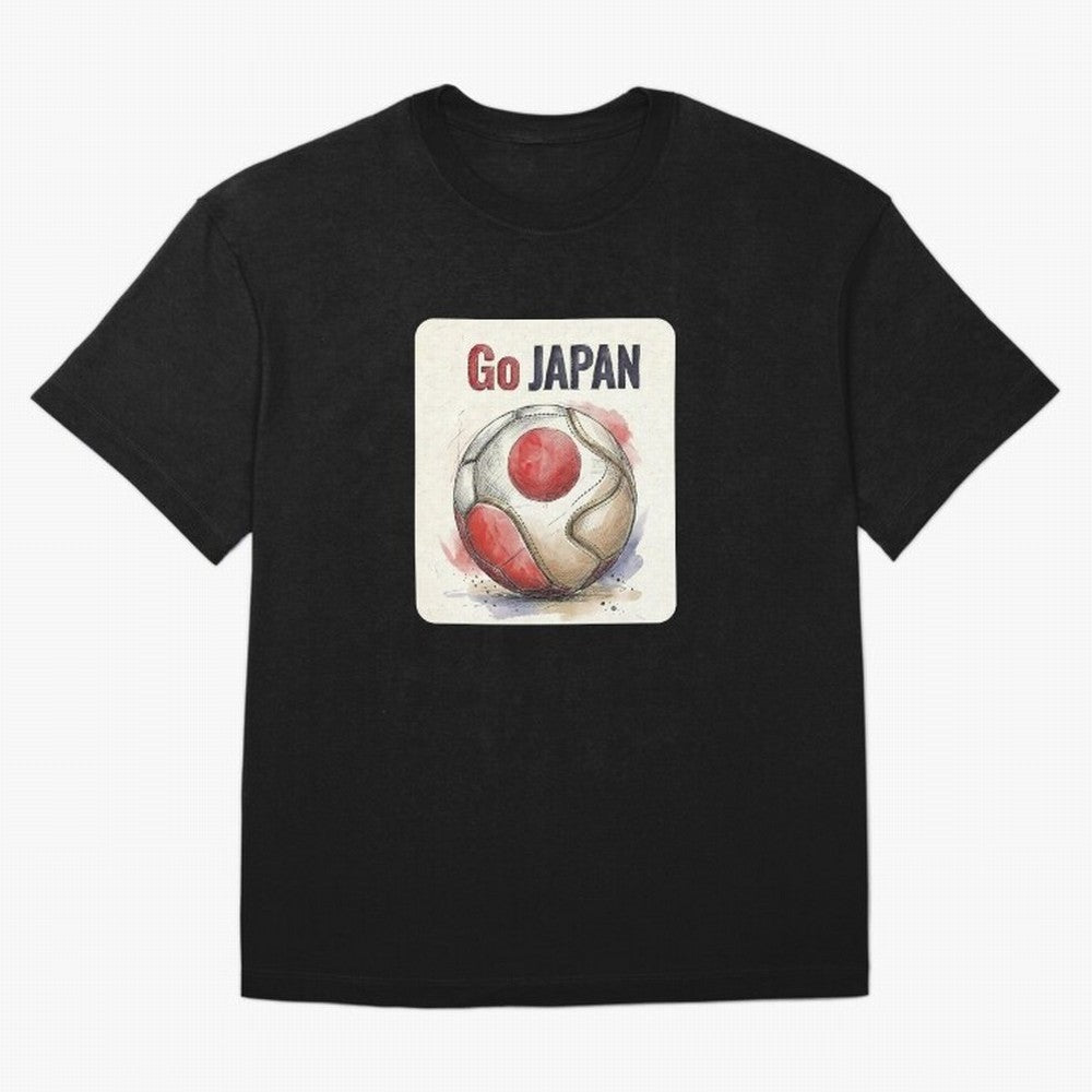 Go Japan Soccer Ball Flag | Japanese Football Fan Graphic Tee Classic T-Shirt Celebrate Classic Football Spirit in Global Football Passion for FIFA World Cup 2026 USA Canada Mexico, Featuring Messi and Cristiano Ronaldo, England, France and