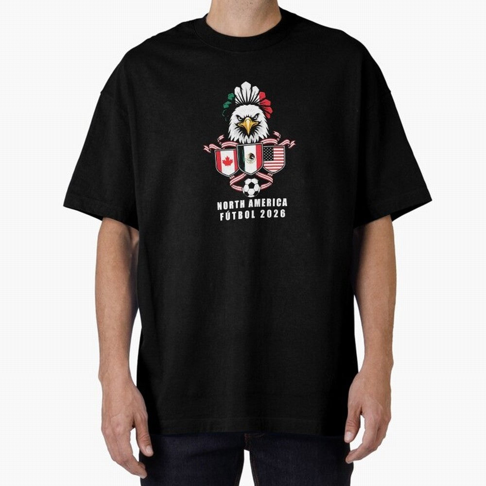North America Football Spirit 2026 T-Shirt_82768088 Classic T-Shirt Bring a Vintage Feel to FIFA World Cup 2026 Group Stage Spirit, Filled with Argentina and Brazil, CR7, Championship Spirit, Famous Goals, Roaring Crowds and International Football