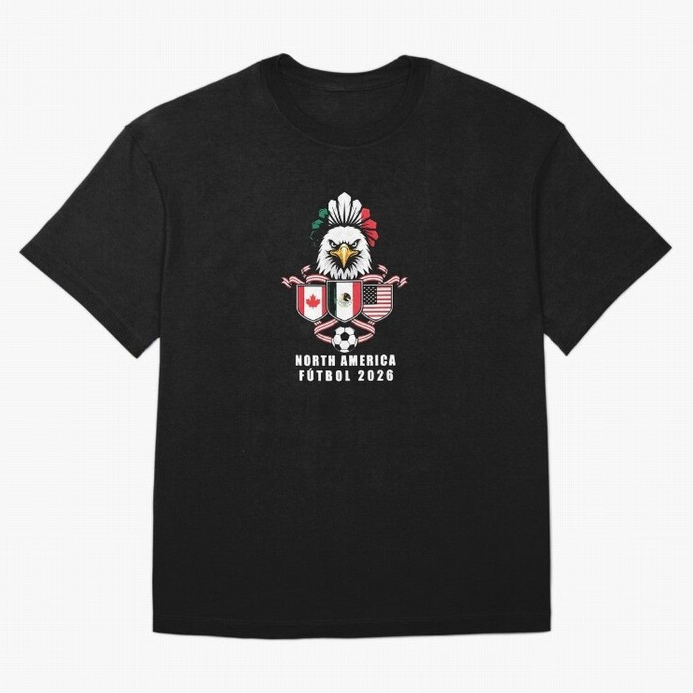North America Football Spirit 2026 T-Shirt_82768088 Classic T-Shirt Bring a Vintage Feel to FIFA World Cup 2026 Group Stage Spirit, Filled with Argentina and Brazil, CR7, Championship Spirit, Famous Goals, Roaring Crowds and International Football