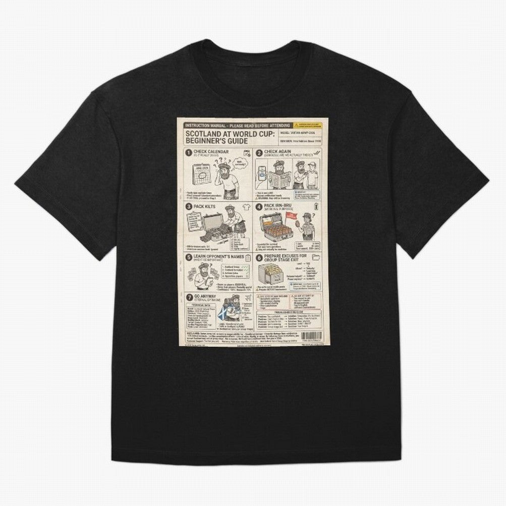 Scotland's Beginners Guide To The World Cup Classic T-Shirt Bring Stadium Energy to FIFA World Cup 2026 USA Canada Mexico Capturing Mbappe, Spain Energy, Football Festival Excitement, Trophy Ambitions, Country Rivalries and Star Player Buzz; Ideal