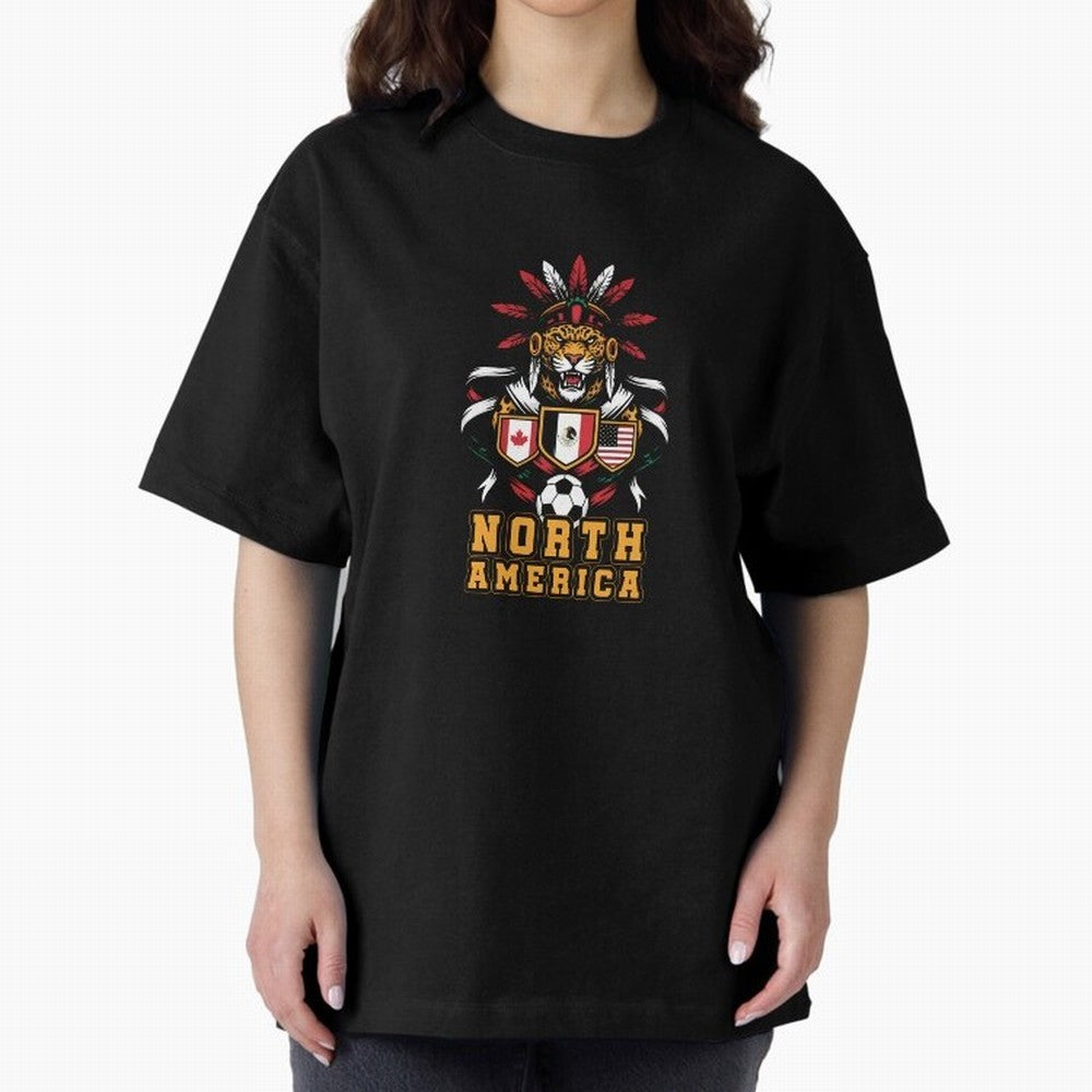 North America Jaguar Spirit Cup 2026 T-Shirt_82737634 Classic T-Shirt Celebrate Fan Favorites in Global Football Passion for FIFA World Cup 2026 Group Stage, Filled with Messi, CR7 and Mbappe, Spain, Goal Celebration Energy, Supporter Heritage,