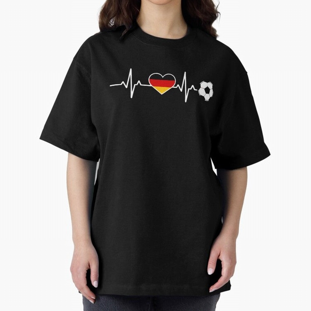 Germany Football Heartbeat | Deutschland Soccer Fan EKG Classic T-Shirt Bring Supporter Culture to Match Day Hype around FIFA World Cup 2026, CR7 and Messi, Spain, Stadium Memories, Football Loyalty, International Chants and Championship Tradition;