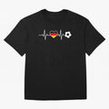 Germany Football Heartbeat | Deutschland Soccer Fan EKG Classic T-Shirt Bring Supporter Culture to Match Day Hype around FIFA World Cup 2026, CR7 and Messi, Spain, Stadium Memories, Football Loyalty, International Chants and Championship Tradition;