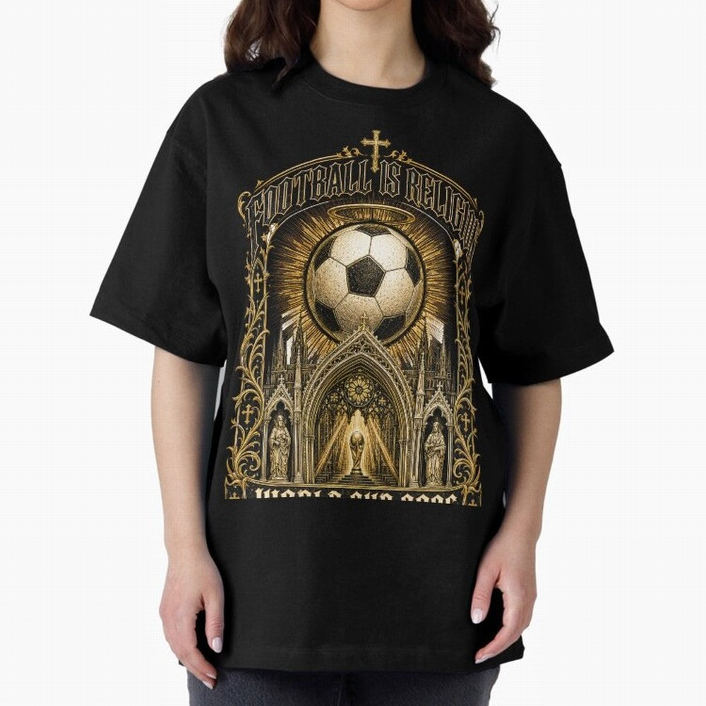 Football Is Religion World Cup 2026 Soccer T-Shirt Classic T-Shirt Follow the Road to FIFA World Cup 2026 USA Canada Mexico with Messi, Neymar and Mbappe, England and Germany Energy, Championship Spirit, Famous Goals, Roaring Crowds and