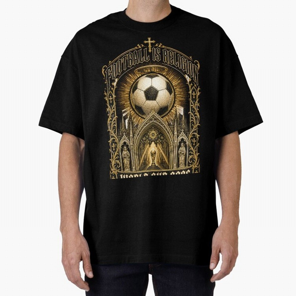 Football Is Religion World Cup 2026 Soccer T-Shirt Classic T-Shirt Follow the Road to FIFA World Cup 2026 USA Canada Mexico with Messi, Neymar and Mbappe, England and Germany Energy, Championship Spirit, Famous Goals, Roaring Crowds and