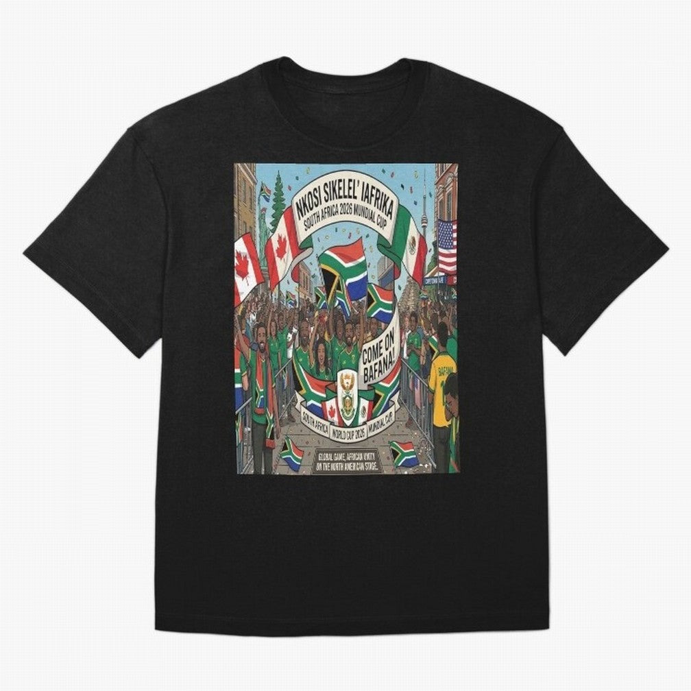 Soiuth Africa Classic T-Shirt Relive the Noise and Pride of FIFA World Cup 2026 USA Canada Mexico for Fans of Messi, CR7 and Mbappe and England, France and Netherlands, Bringing Championship Spirit, Famous Goals, Roaring Crowds and International