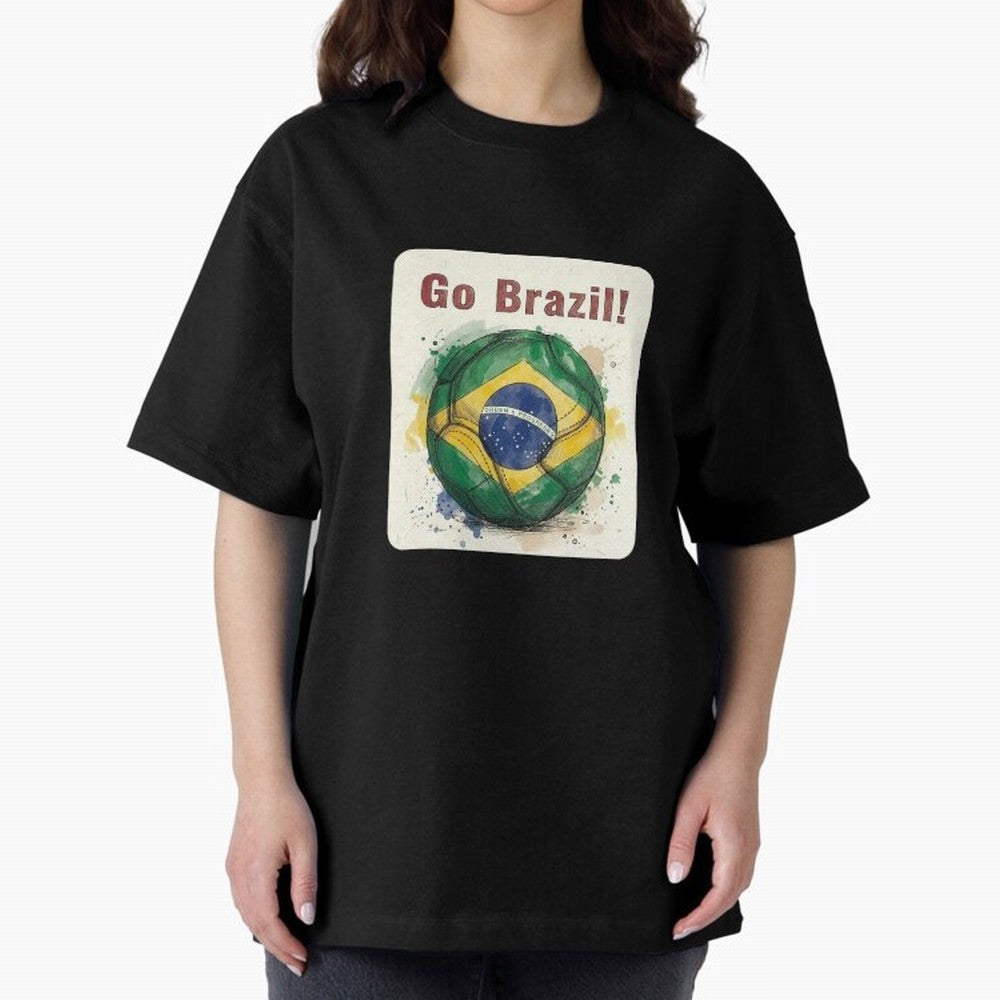 Go Brazil Soccer Ball Flag | Brazilian Football Fan Graphic Tee Classic T-Shirt Celebrate National Team Dreams in the FIFA World Cup 2026 USA Canada Mexico Journey through Mbappe and Neymar Highlights, Germany Pride, Sports Nostalgia, International