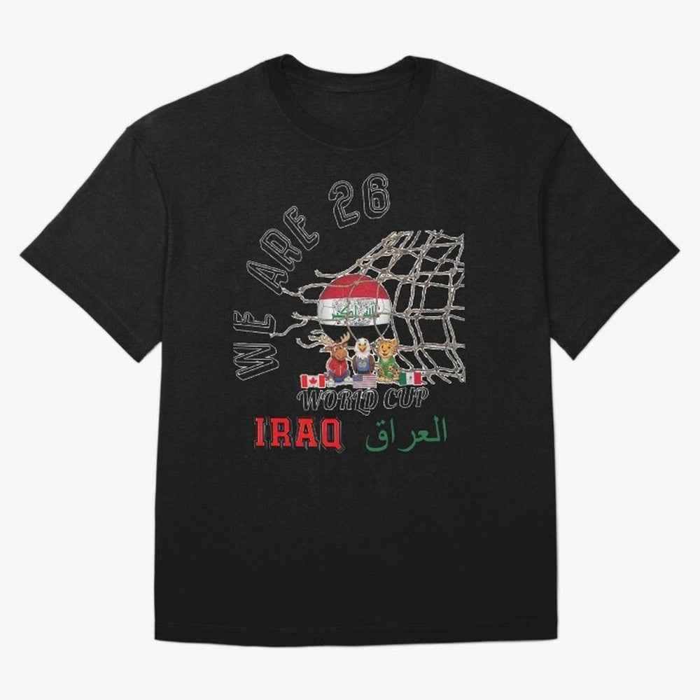 World cup 26 - Iraq Classic T-Shirt Support Iconic Players in Match Day Hype around FIFA World Cup 2026, Mbappe and Neymar, France, Goal Celebration Energy, Supporter Heritage, Football Icons and Worldwide Tournament Joy; Built for Supporters