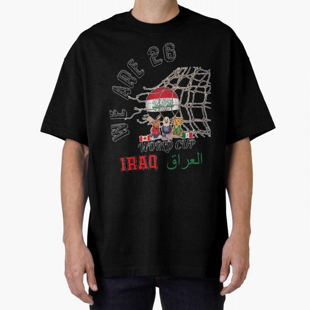 World cup 26 - Iraq Classic T-Shirt Support Iconic Players in Match Day Hype around FIFA World Cup 2026, Mbappe and Neymar, France, Goal Celebration Energy, Supporter Heritage, Football Icons and Worldwide Tournament Joy; Built for Supporters