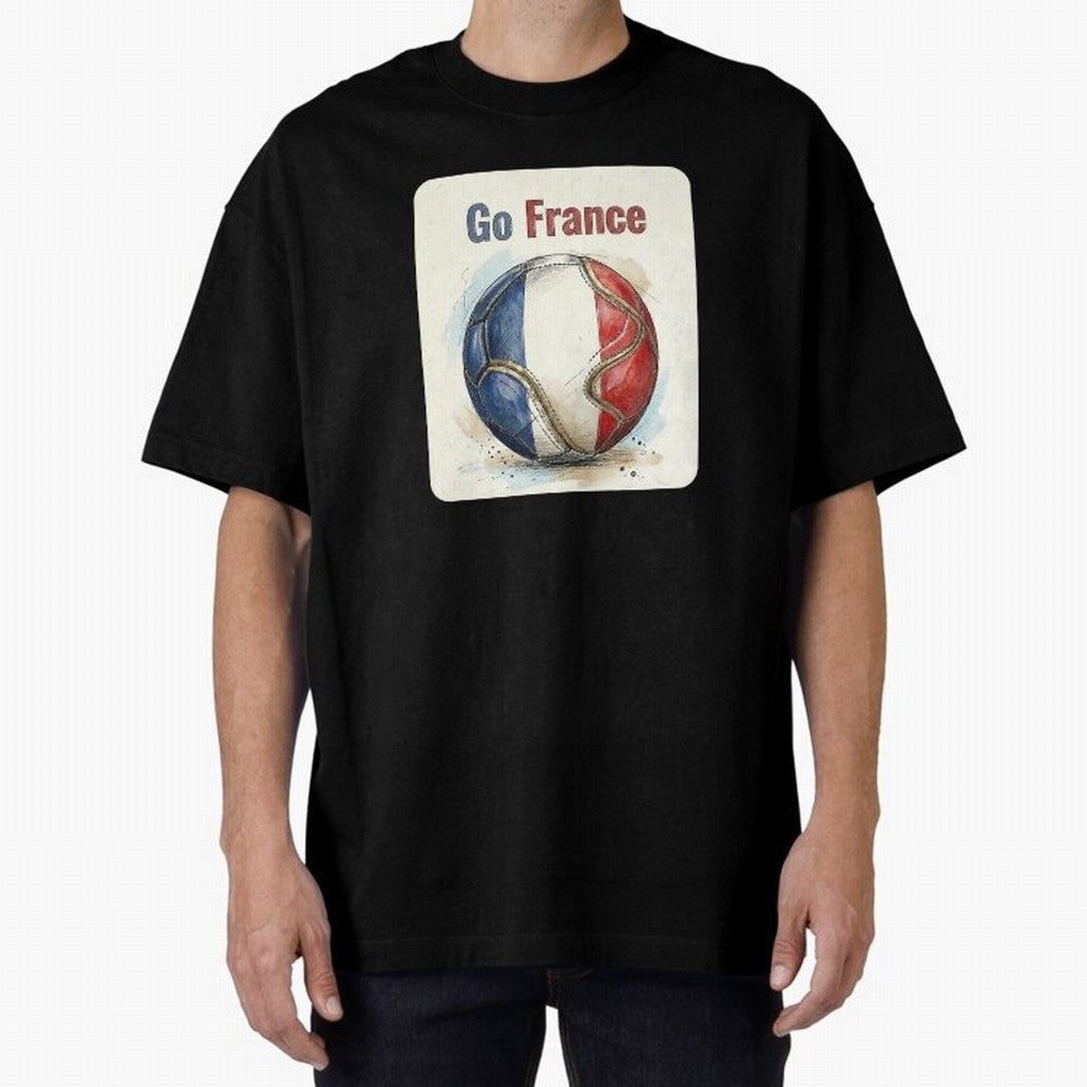 Go France Soccer Ball Flag | French Football Fan Graphic Tee Classic T-Shirt Bring Stadium Energy to the FIFA World Cup 2026 Group Stage Journey through Mbappe Highlights, Argentina and Brazil Pride, Vintage Soccer Flavor, Modern Football Stars,