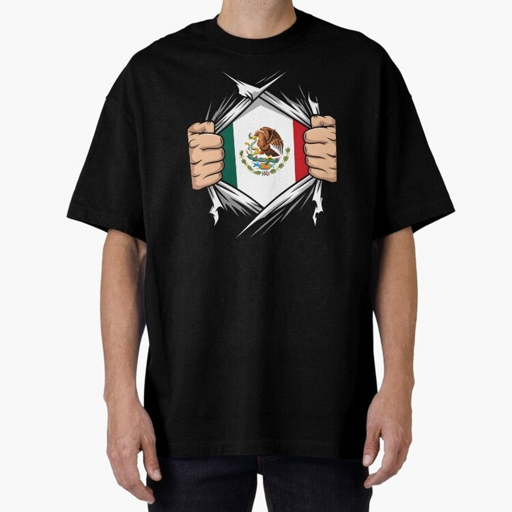 Mexico Flag Ripped Shirt Football Fan Classic T-Shirt Feel the Trophy Chase of Match Day Hype around FIFA World Cup 2026 USA Canada Mexico, Messi, Neymar and Mbappe, Argentina, France and Brazil, Football Passion, Legendary Performances, Festival